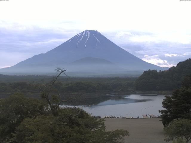 精進湖からの富士山