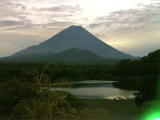 精進湖からの富士山