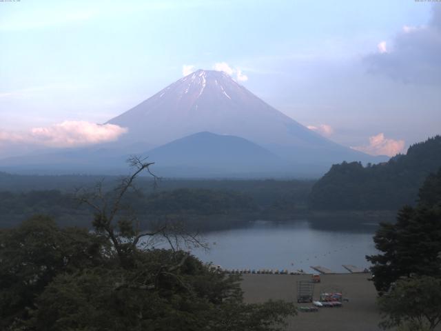 精進湖からの富士山