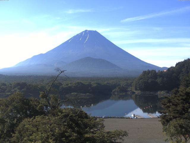 精進湖からの富士山