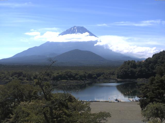 精進湖からの富士山