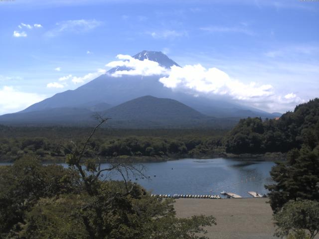 精進湖からの富士山