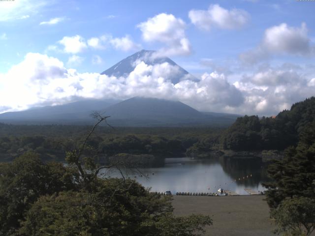 精進湖からの富士山