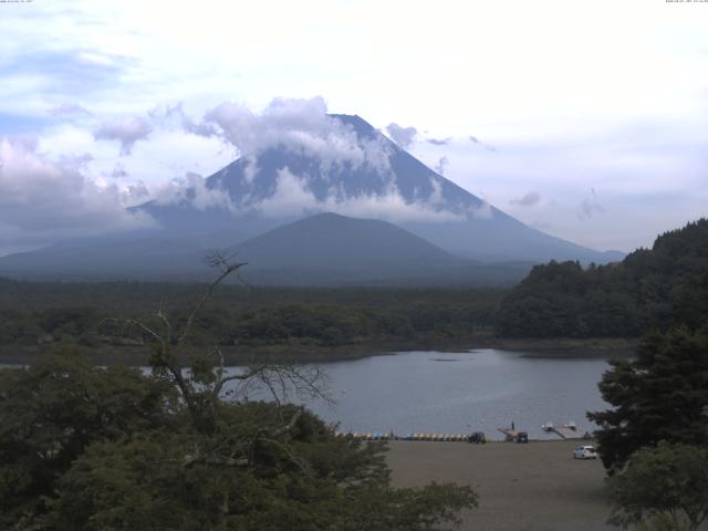 精進湖からの富士山