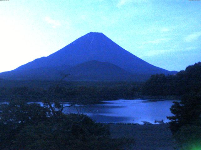精進湖からの富士山
