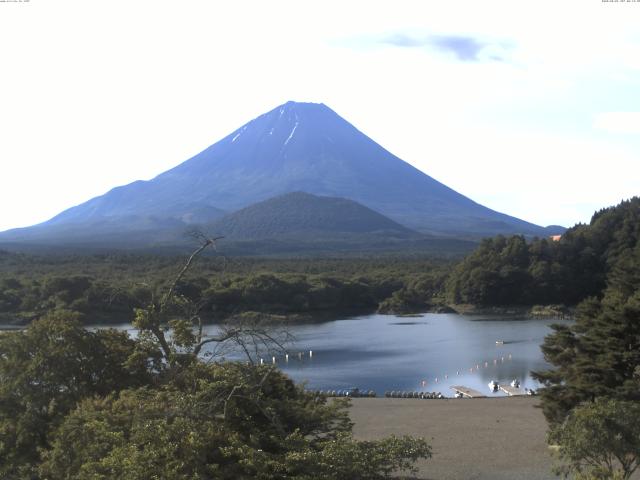 精進湖からの富士山