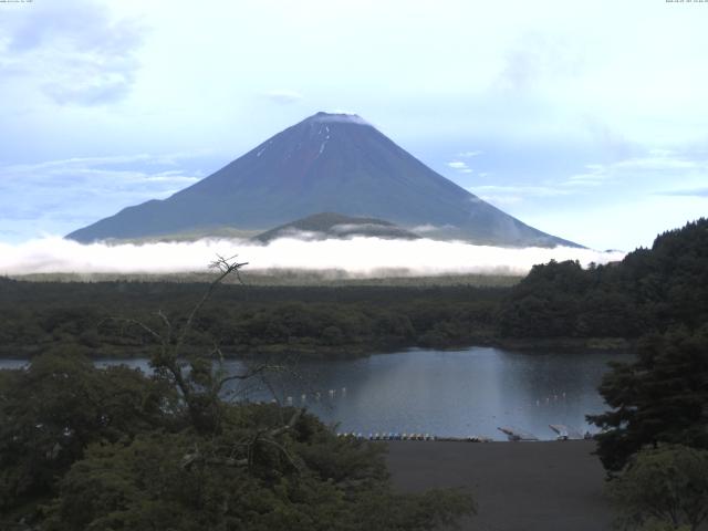 精進湖からの富士山