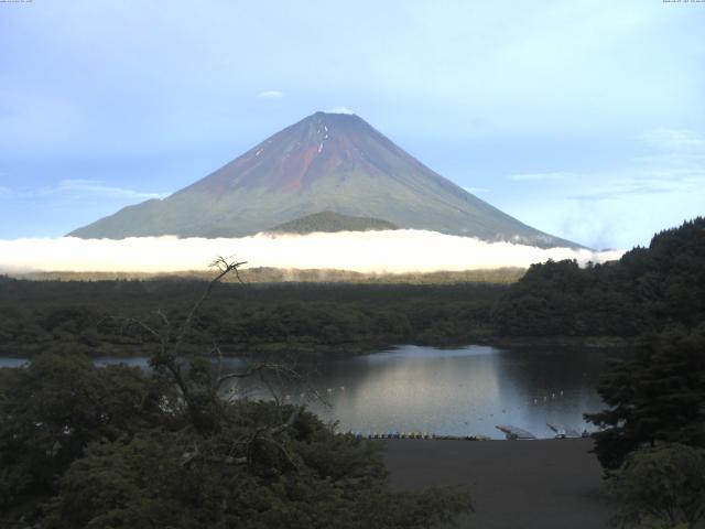 精進湖からの富士山