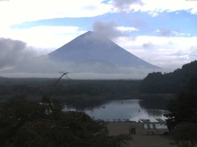 精進湖からの富士山