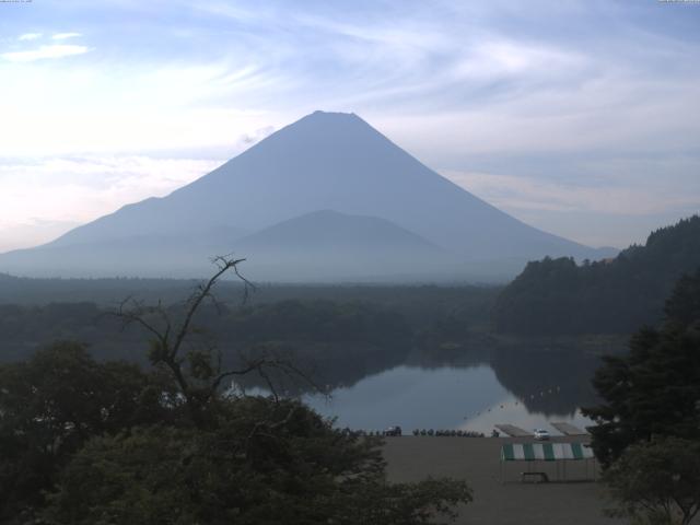 精進湖からの富士山