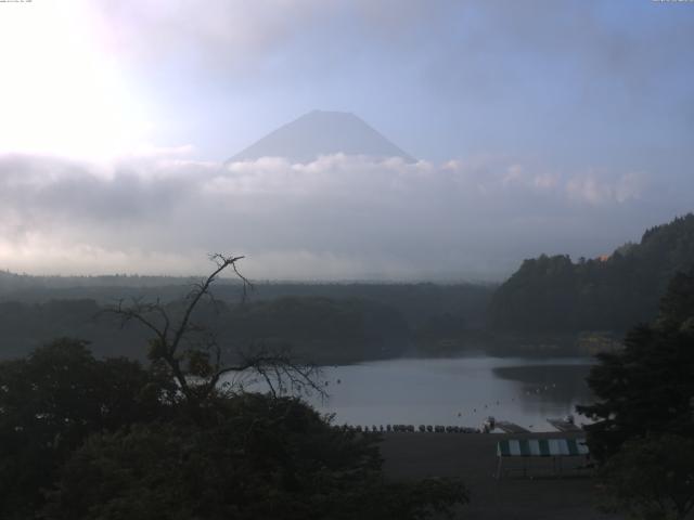 精進湖からの富士山