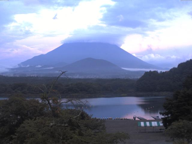精進湖からの富士山