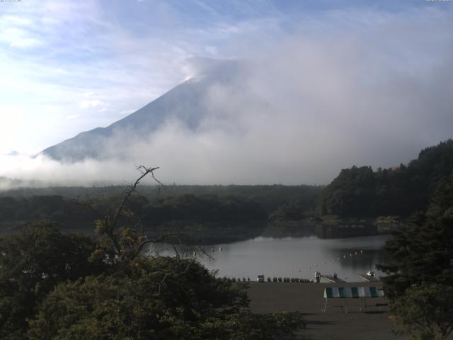 精進湖からの富士山