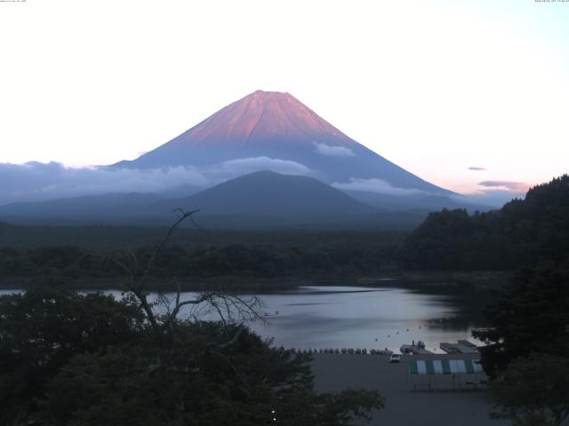 精進湖からの富士山