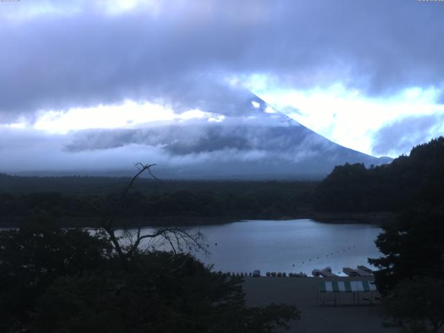 精進湖からの富士山