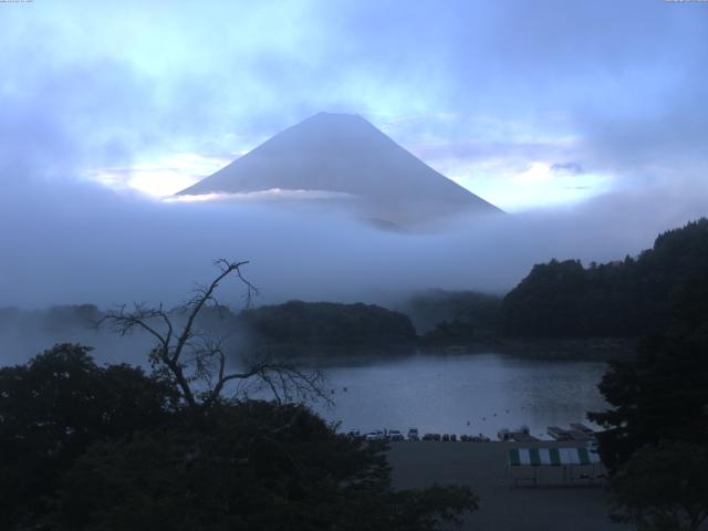 精進湖からの富士山