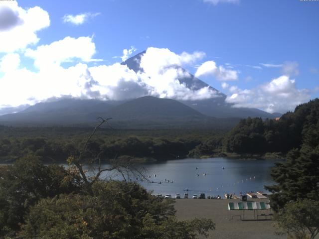 精進湖からの富士山
