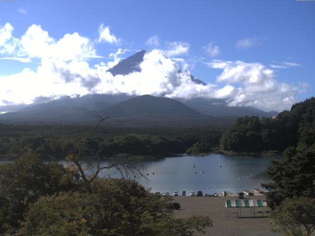 精進湖からの富士山