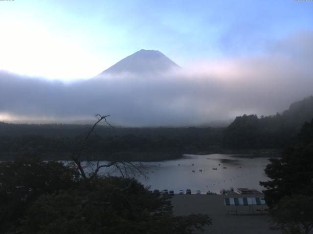 精進湖からの富士山
