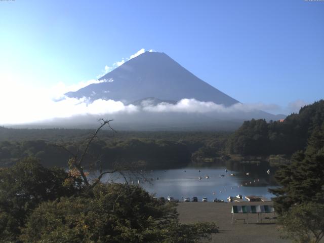精進湖からの富士山