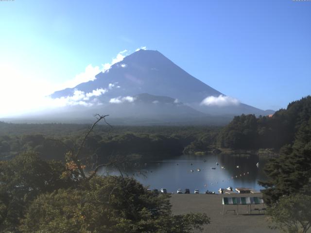 精進湖からの富士山