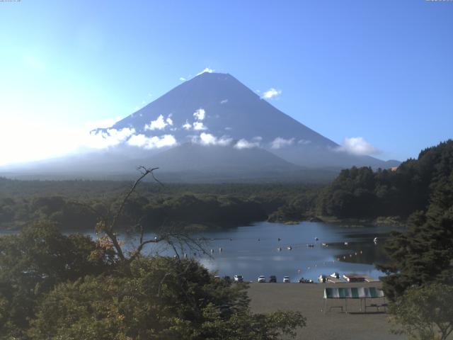 精進湖からの富士山