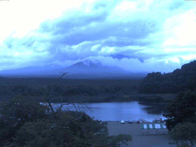 精進湖からの富士山