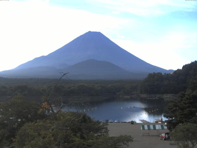 精進湖からの富士山