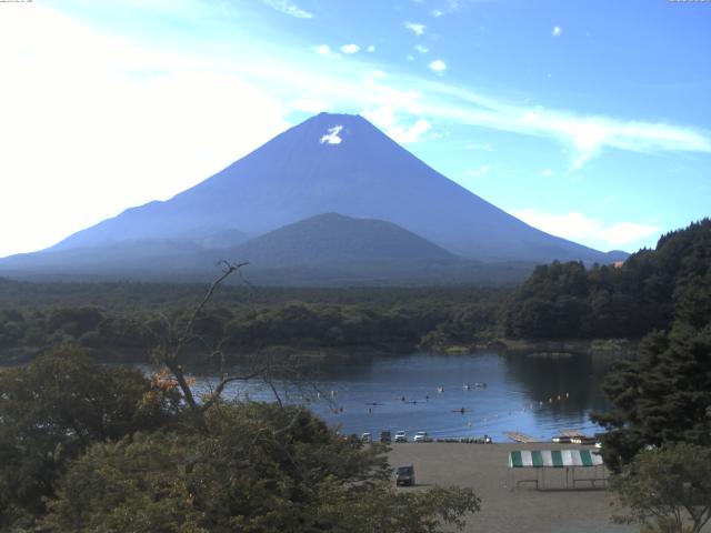 精進湖からの富士山