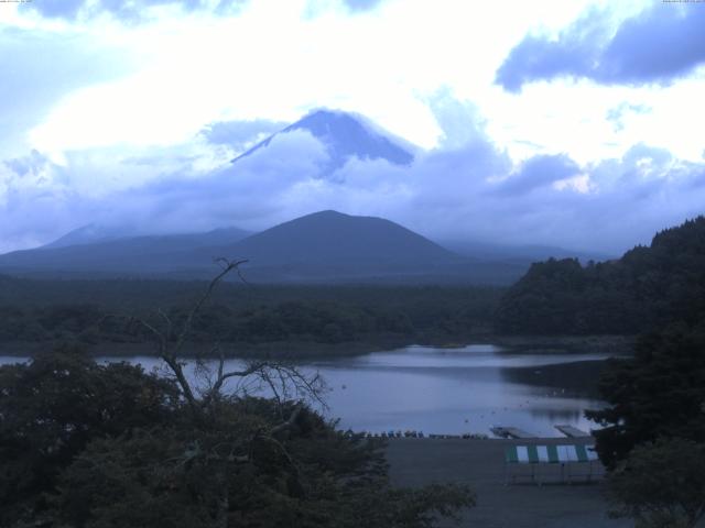 精進湖からの富士山