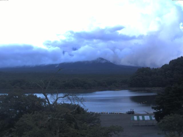 精進湖からの富士山
