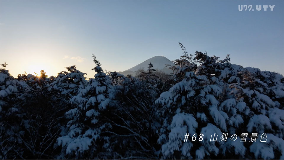 やまなしドローン紀行 #68  山梨の雪景色